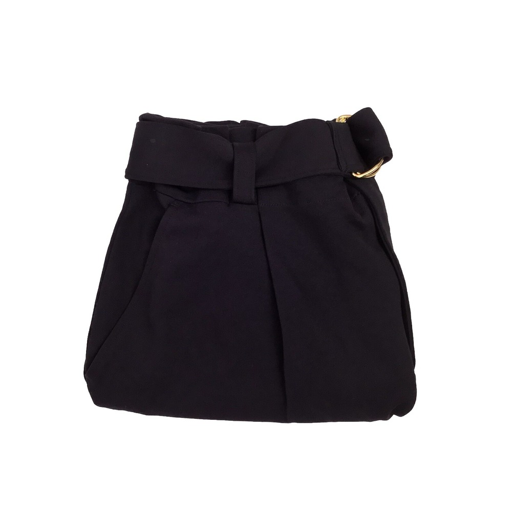 Lauren Ralph Lauren High Rise‎ Crop Pants Belt Attached Women's Size XL Black